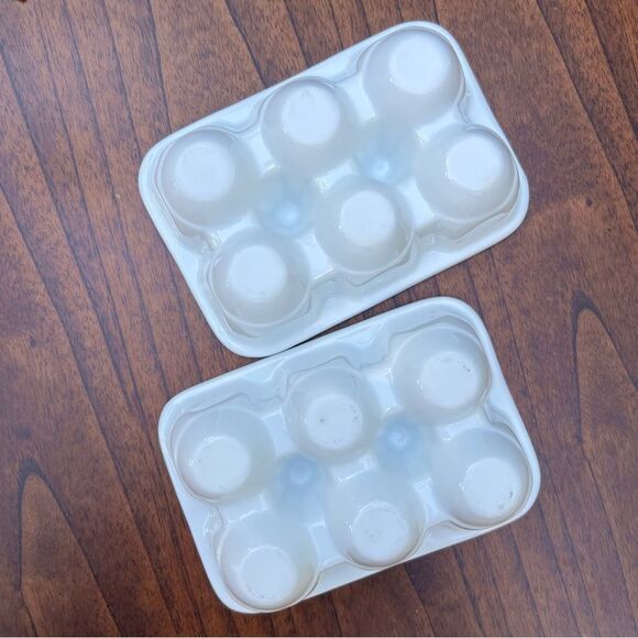 2 Ceramic Egg Carton Holders Each Holds 6 Eggs 🥚🐣 excellent condition - Picture 4 of 4